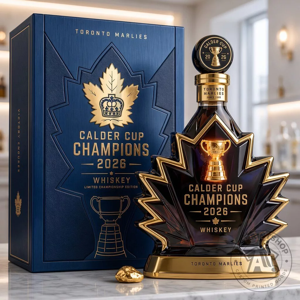 Toronto Marlies 2026 Calder Cup Champions Whiskey Bottle Decanter