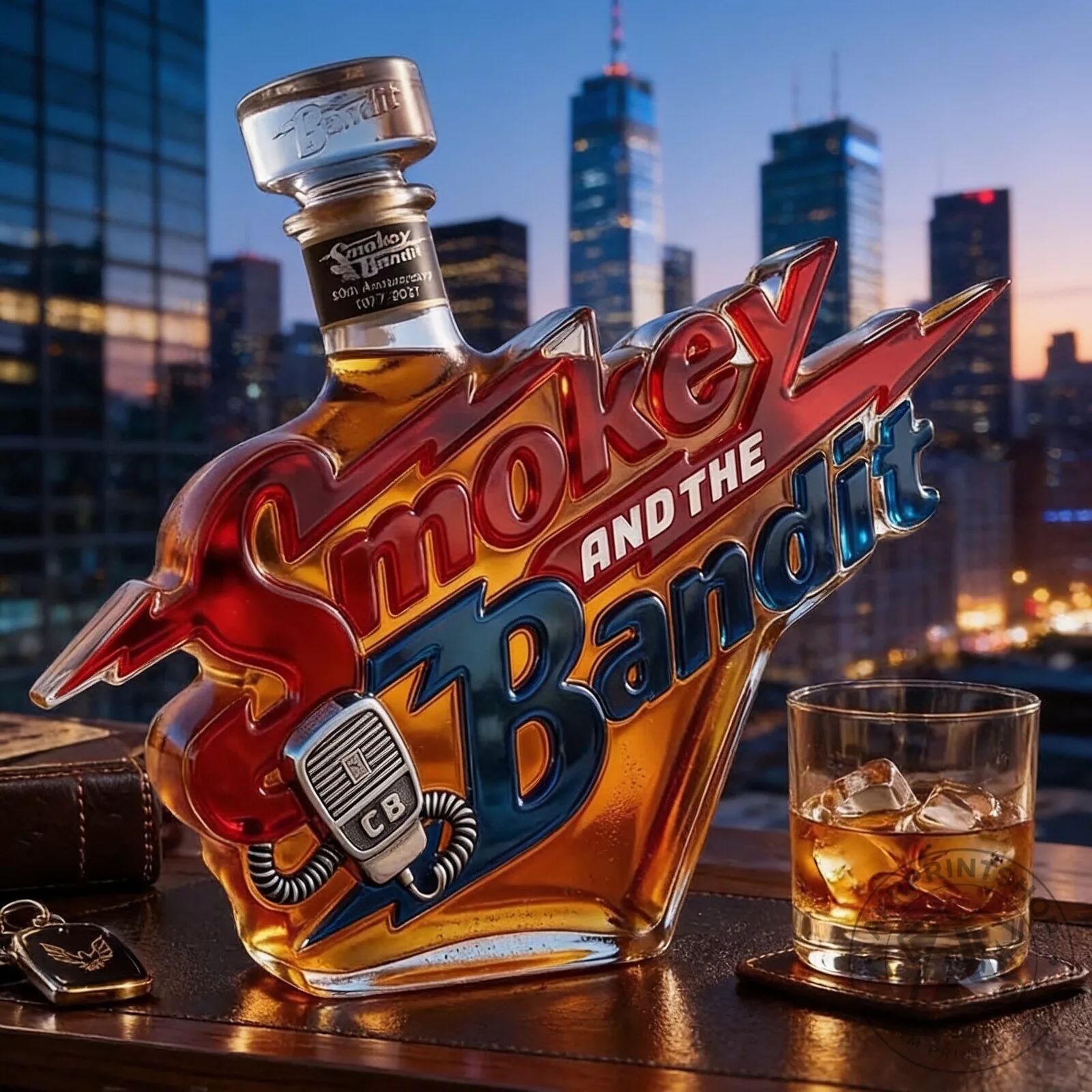 Smokey and the Bandit Music Movie 50th Anniversary Whiskey Decanter