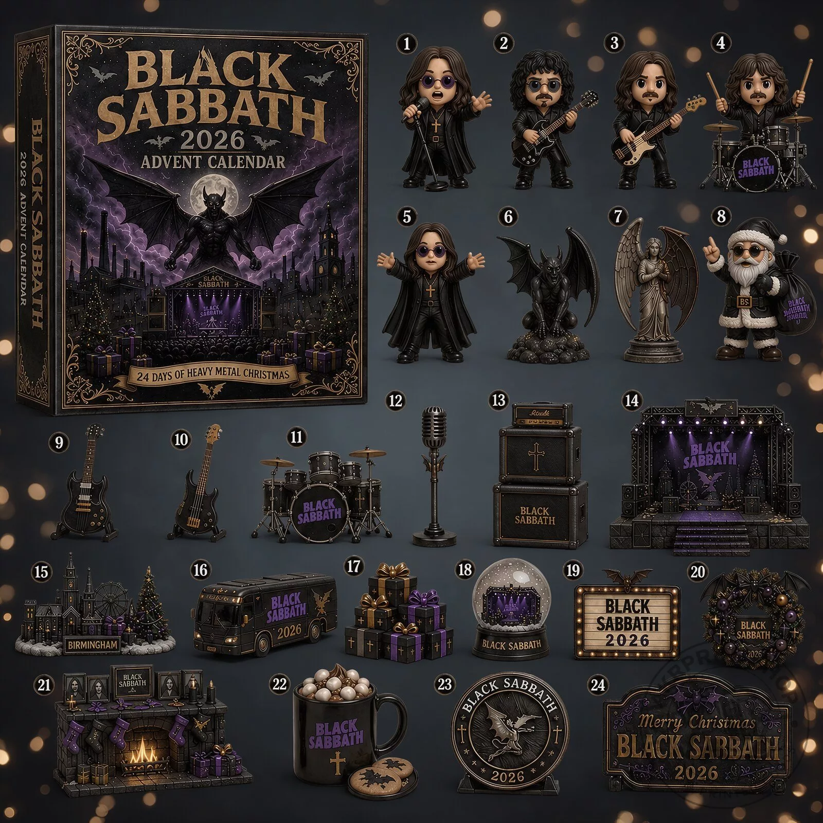Black Sabbath Music Heavy Metal 2026 Advent Calendar