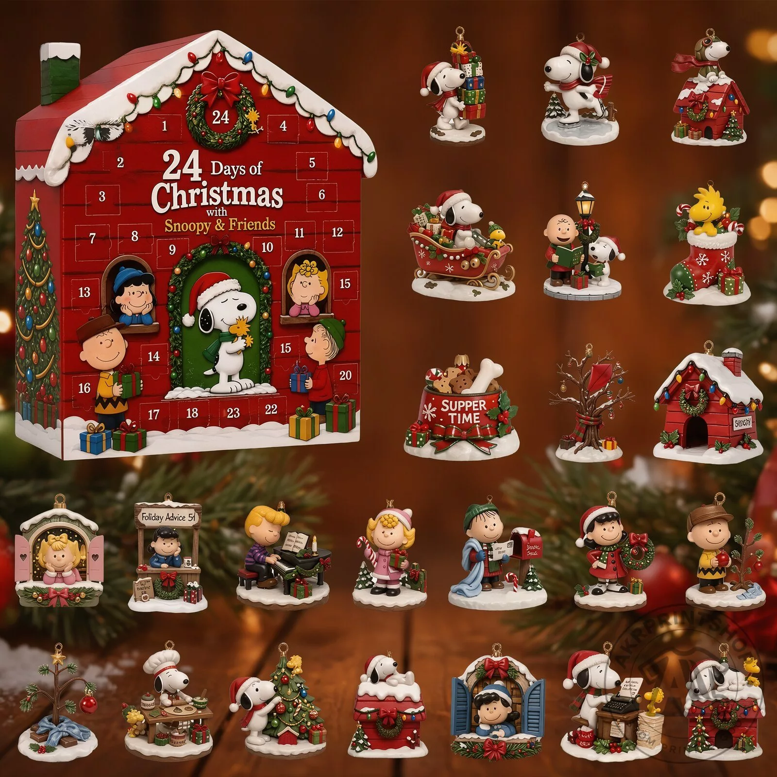 Snoopy And Friends 24 Days of Christmas Advent Calendar