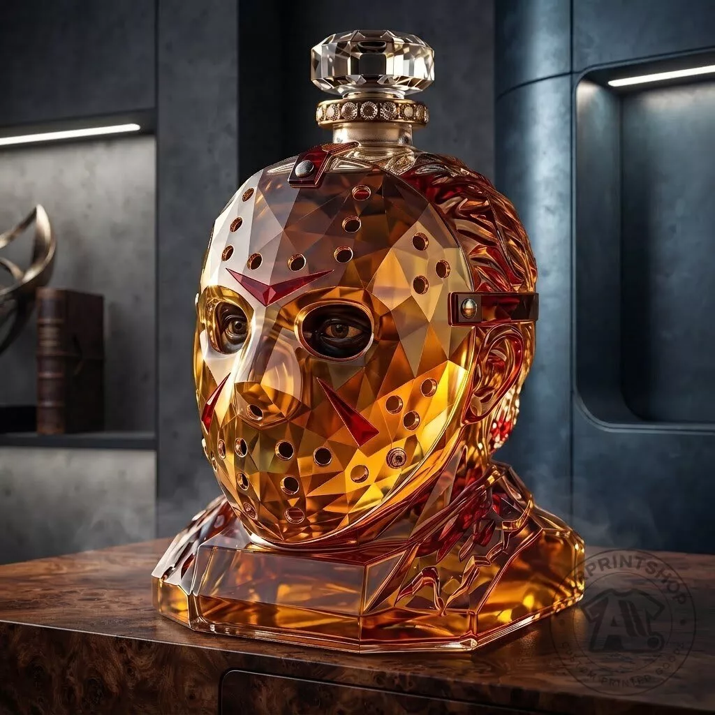 Classic Horror Slasher Mask Halloween Whiskey Decanter