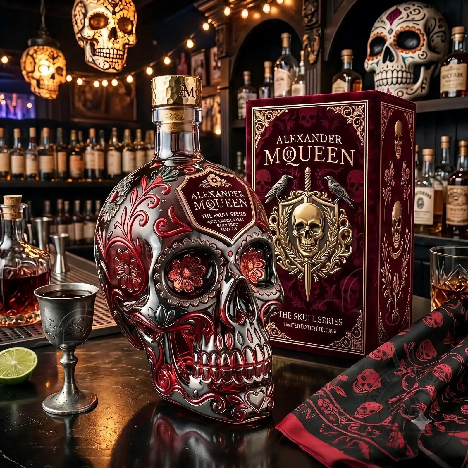 Alexander McQueen Skull Series Tequila Decanter Bottle