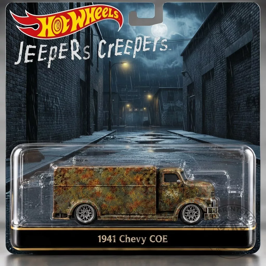 Jeepers Creepers 1941 Chevy COE Hot Wheels 3 Jeepers Creepers 1941 Chevy COE Hot Wheels product design and detailed view