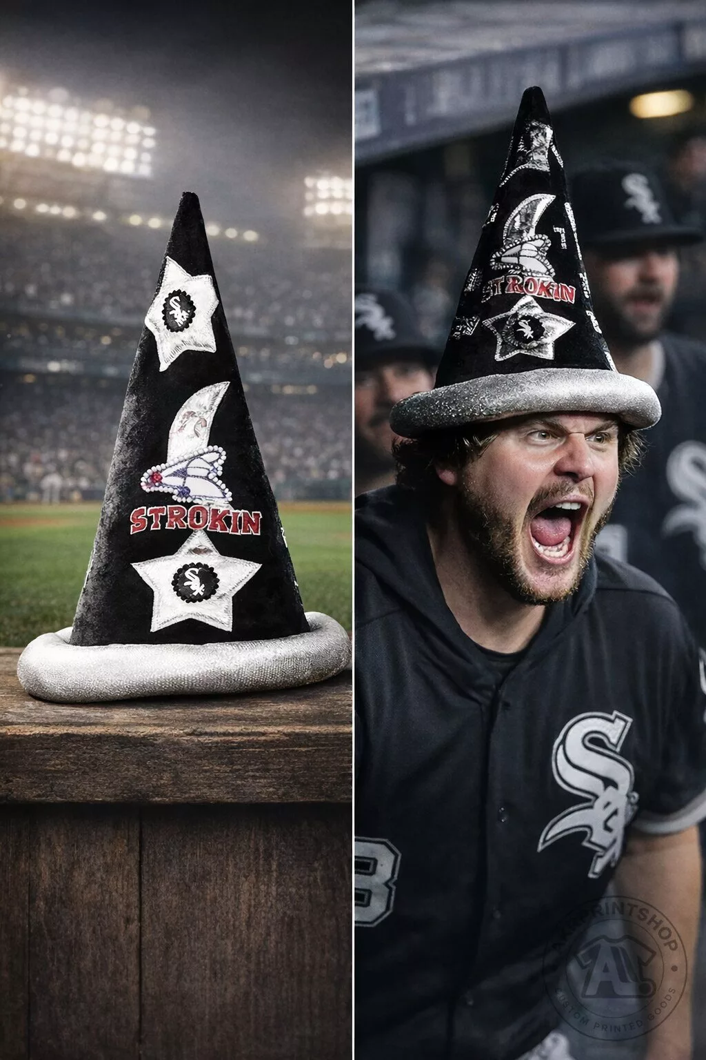 Chicago White Sox MLB Baseball pitcher Mike Vasil wizard hat