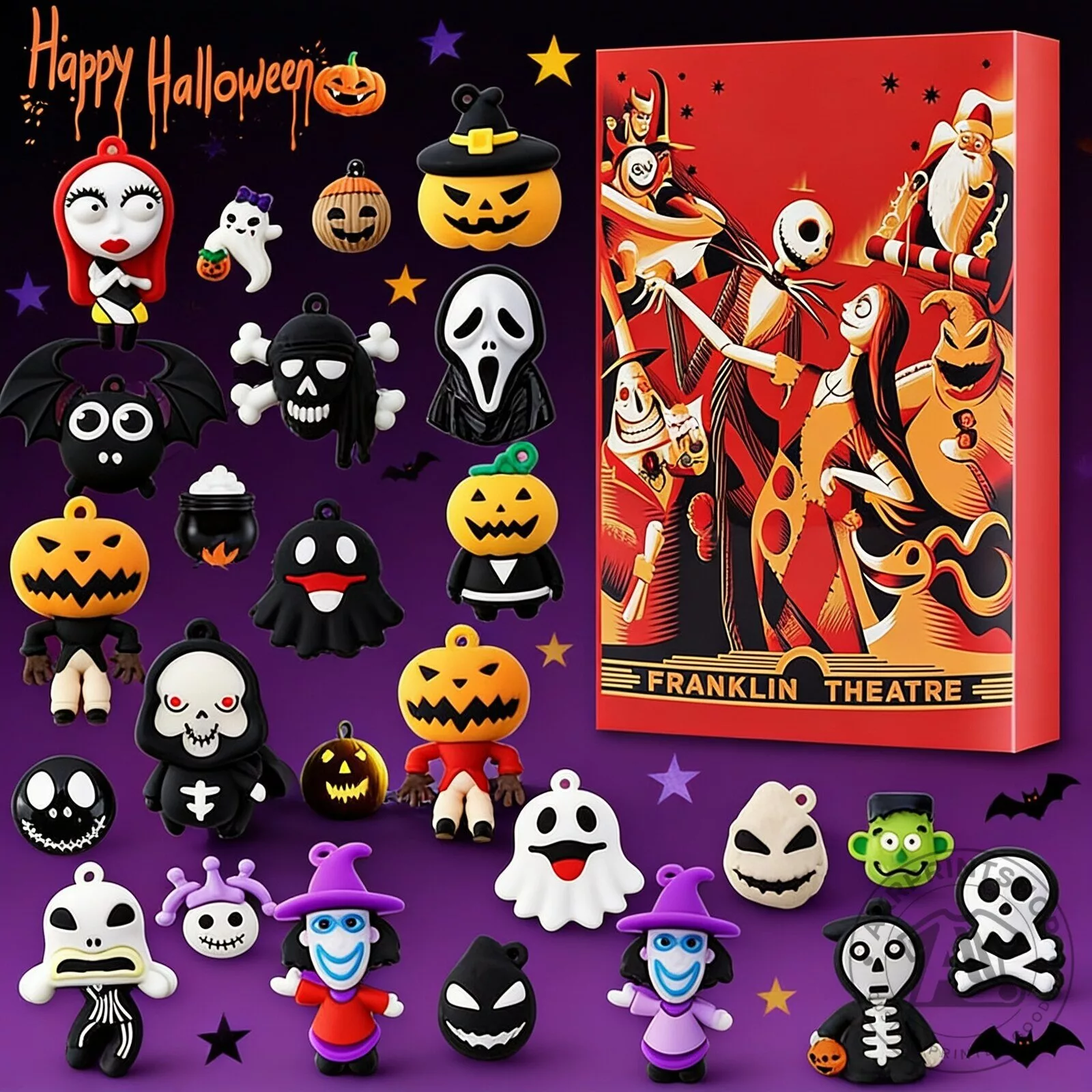 Halloween with Spooky Character Horror Countdown Advent Calendar