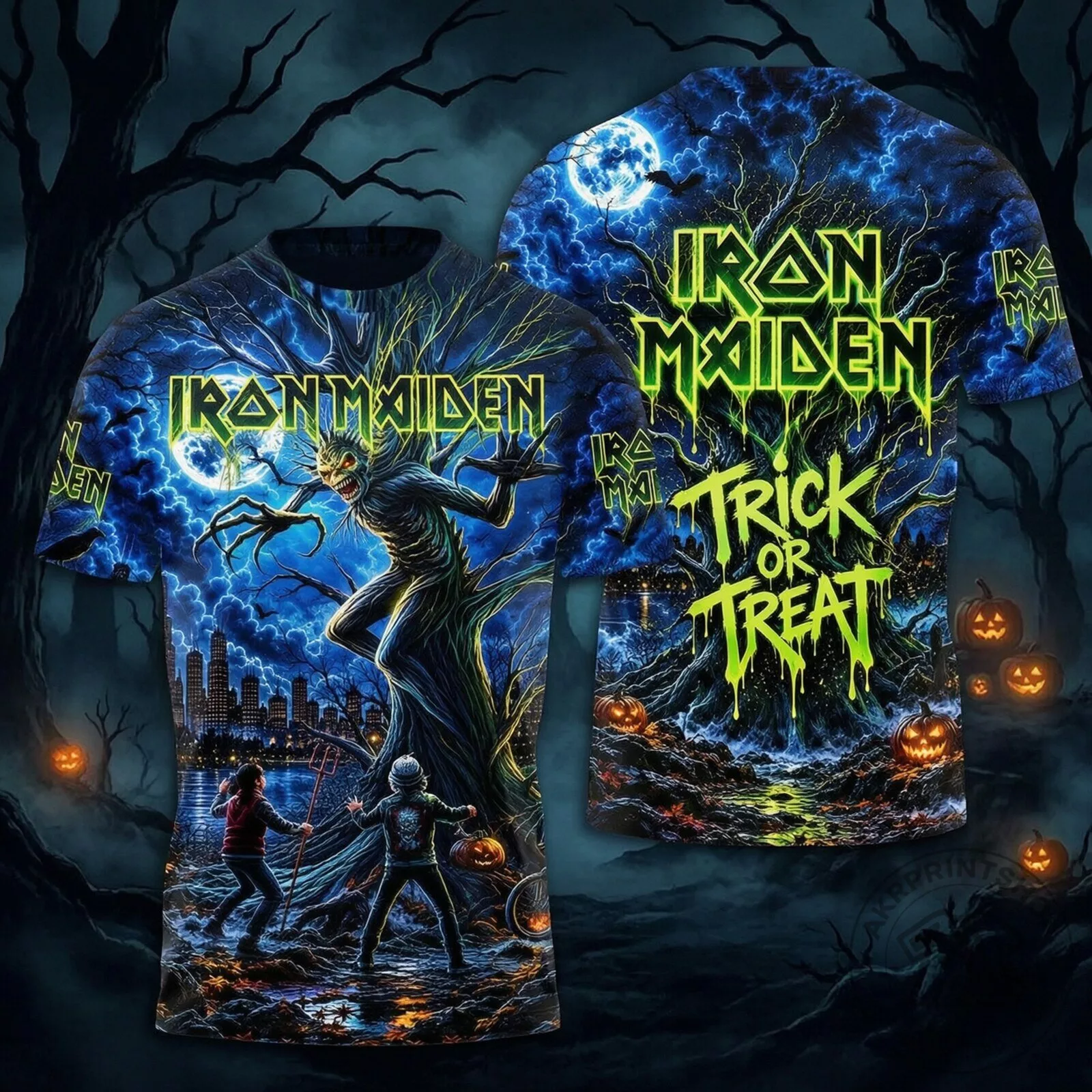 Iron Maiden Fear of the Dark Music Halloween 3D Shirt