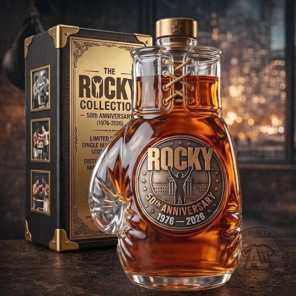 Rocky Movie 50th Anniversary Boxing Glove Bottle Decanter