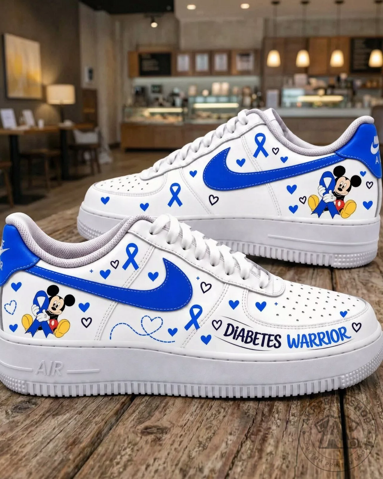 Diabetes Awareness Disney Mickey Sneakers Shoes
