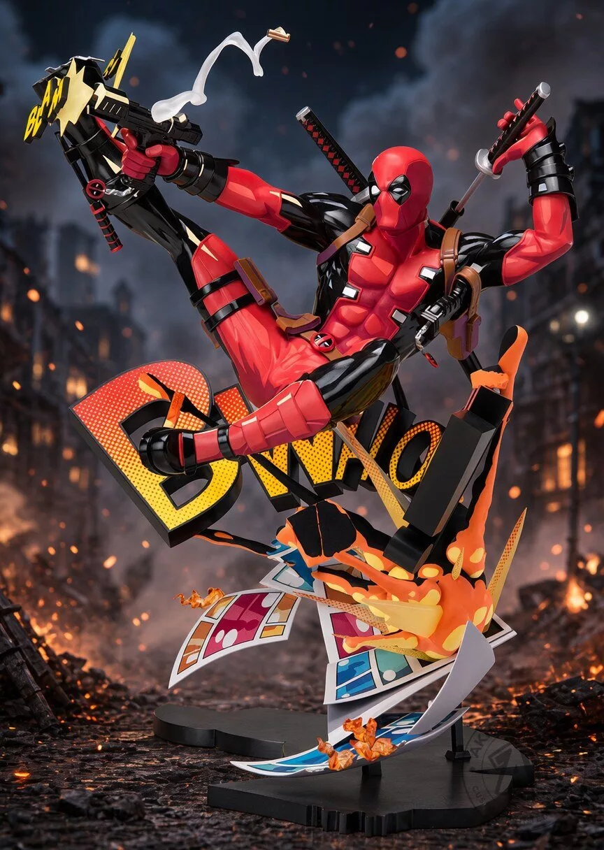 Deadpool pinball machine figure