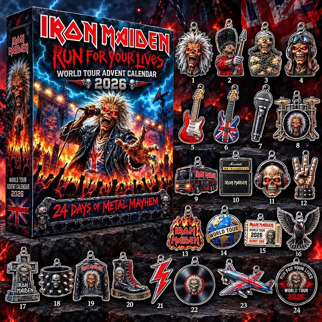 Iron Maiden Music Run For Your Lives World Tour 2026 Advent Calendar