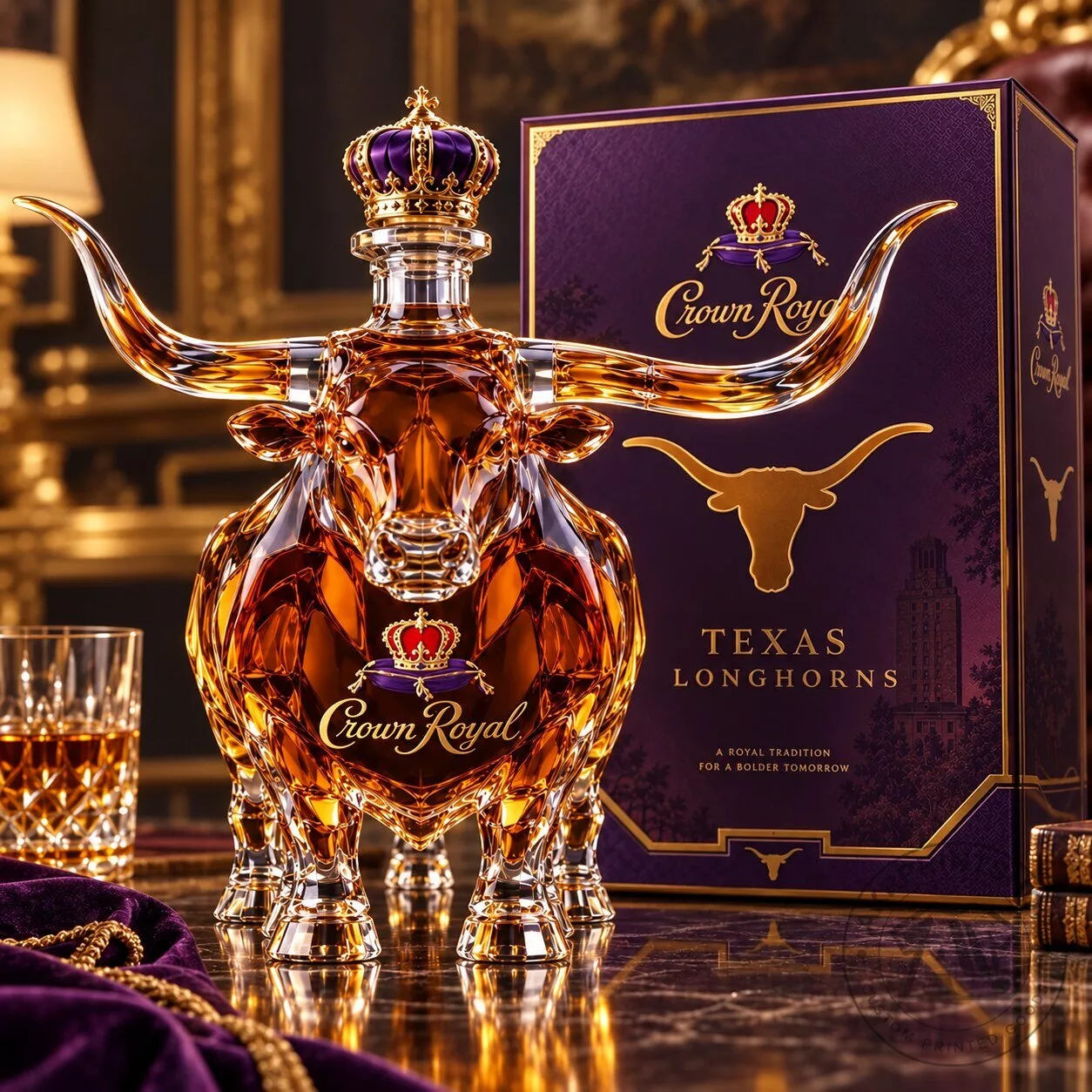 Royal Longhorn Whiskey Decanter Bottle
