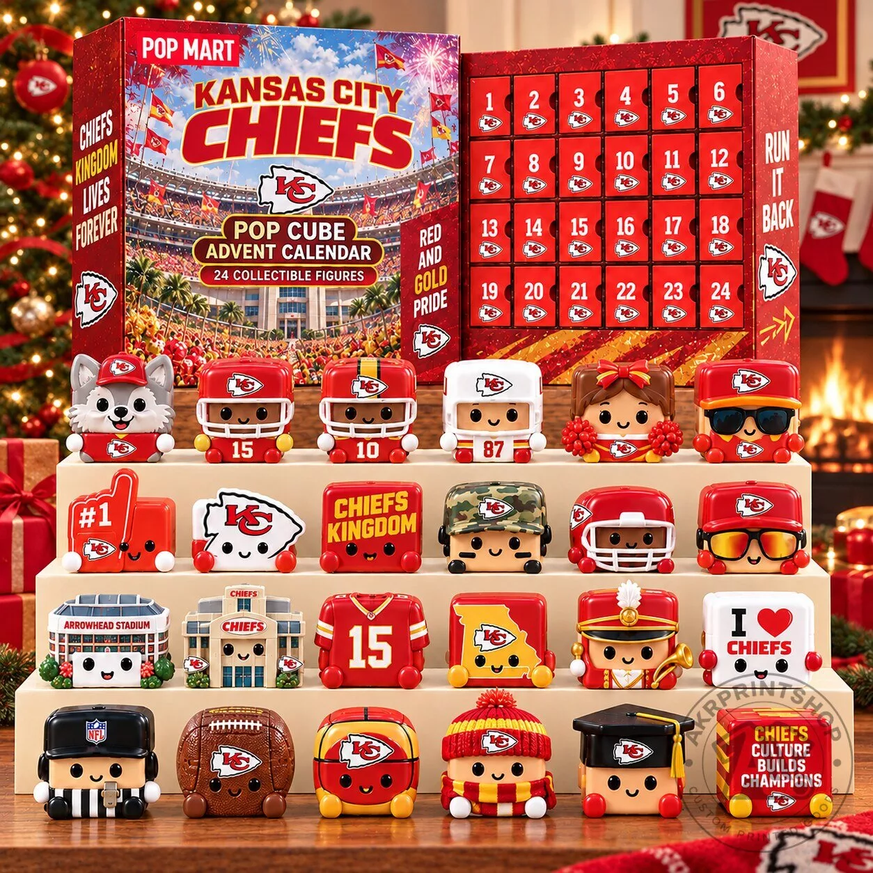Kansas City Chiefs Pop Cube Advent Calendar