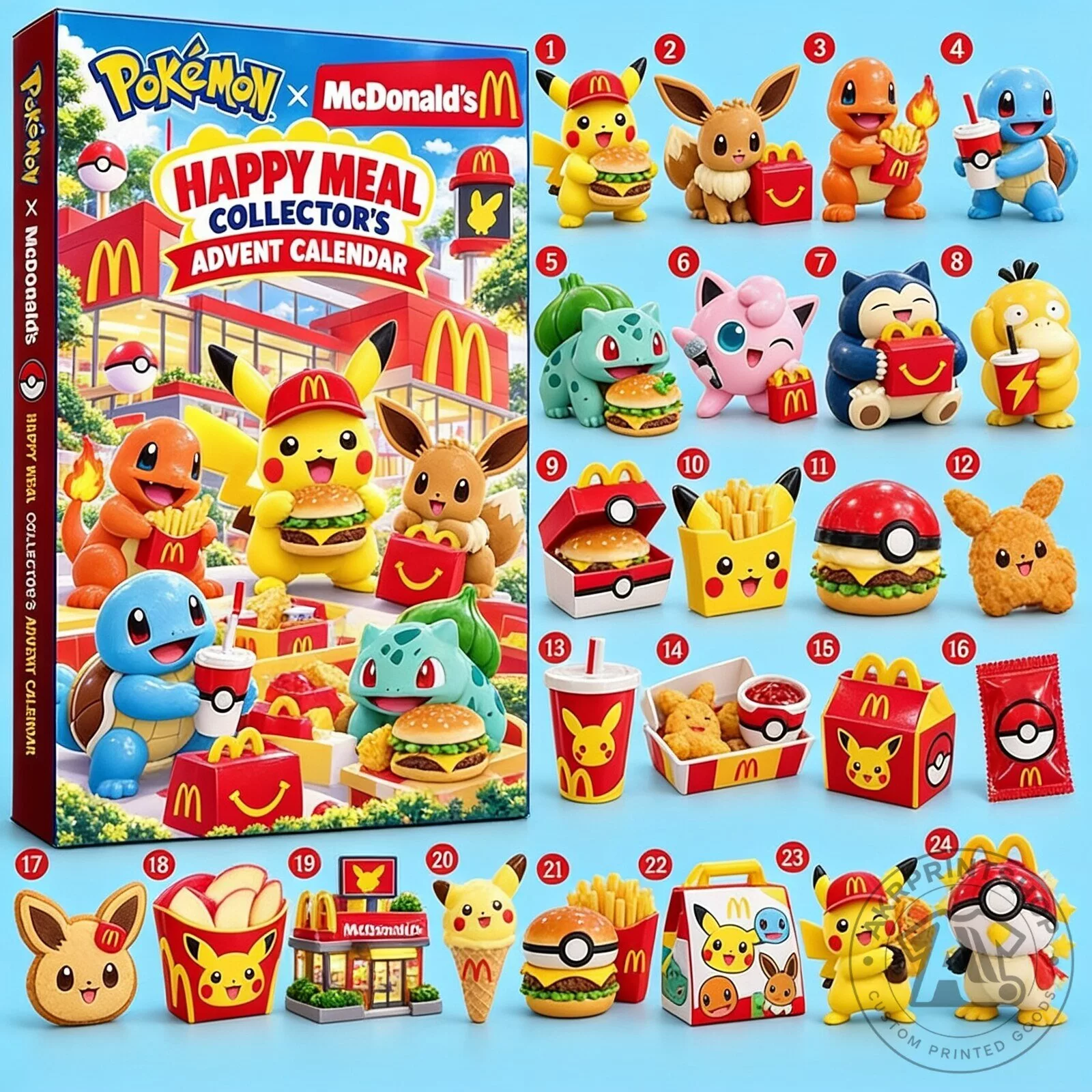 Pokemon McDonald's Happy Meal Christmas Advent Calendar