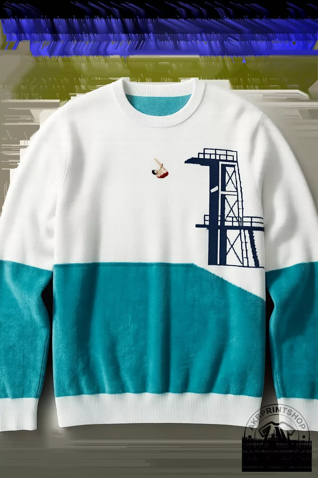 diving board and a figure mid dive sweater 3 diving board and a figure mid-dive sweater product view