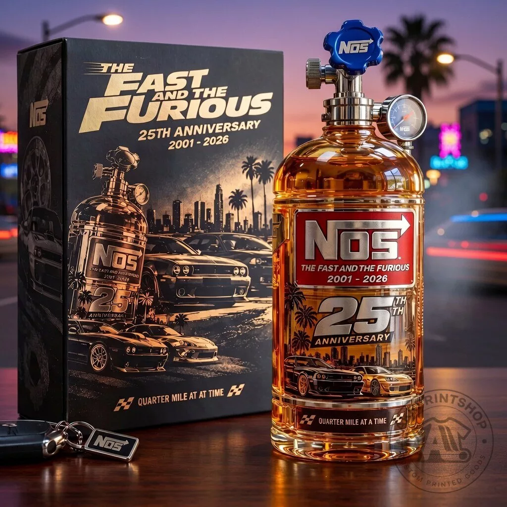 Fast and the Furious 25th Anniversary NOS Bottle Decanter