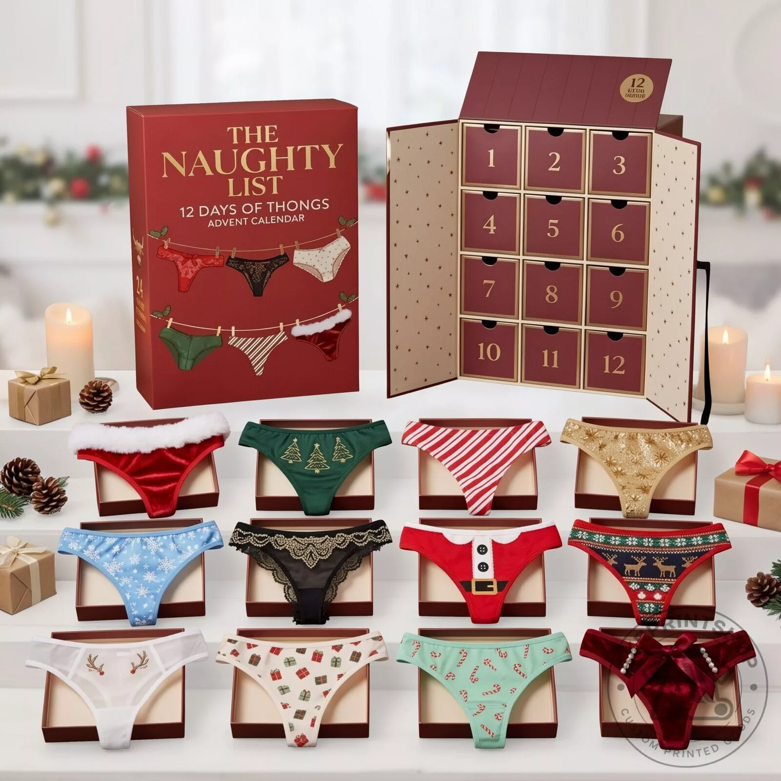 The Naughty List 12 Days Of Thongs 2026 Christmas Advent Calendar