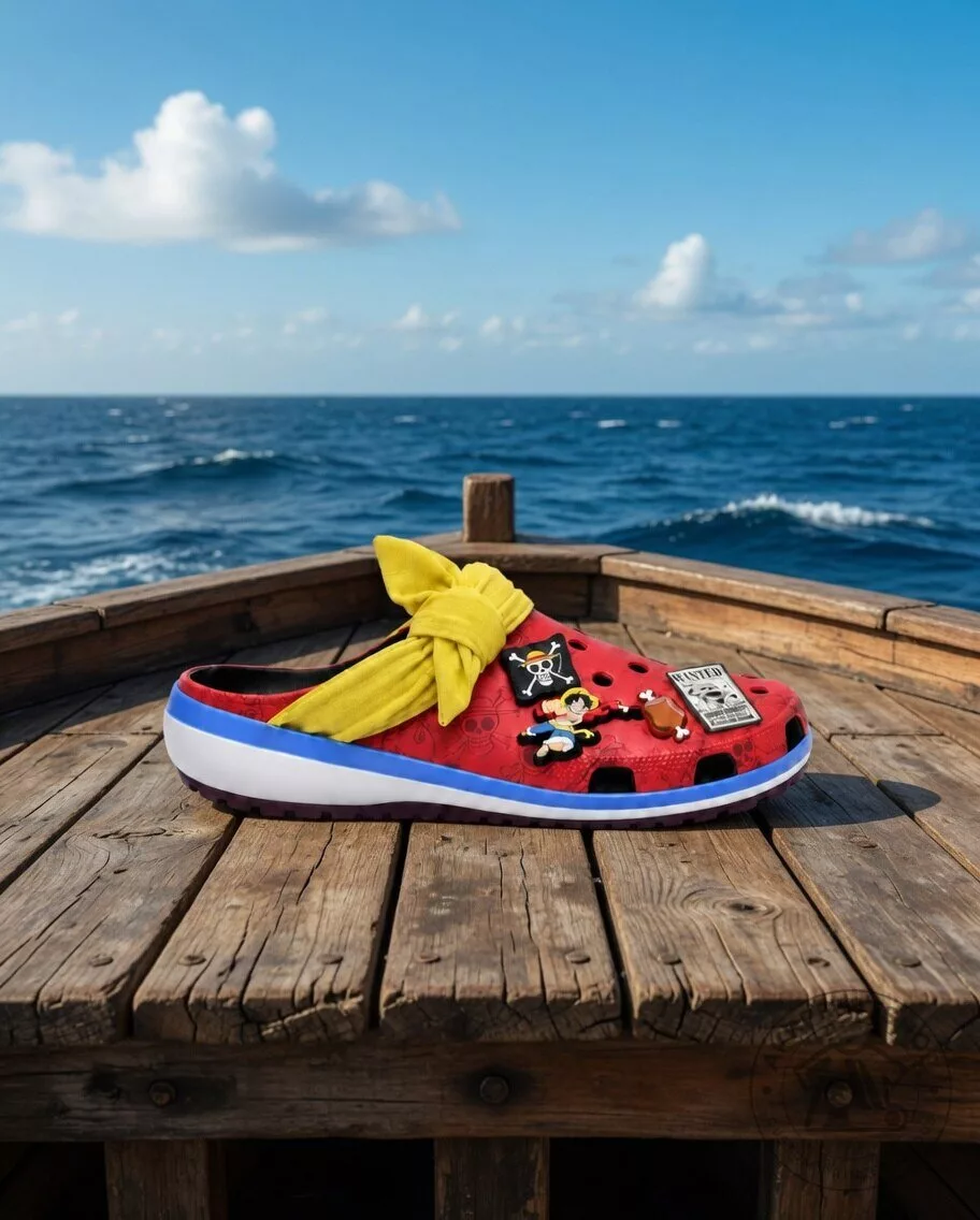One Piece Monkey D. Luffy Crocs Classic Clog 3 One Piece Monkey D. Luffy Crocs Classic Clog product image showing design and details