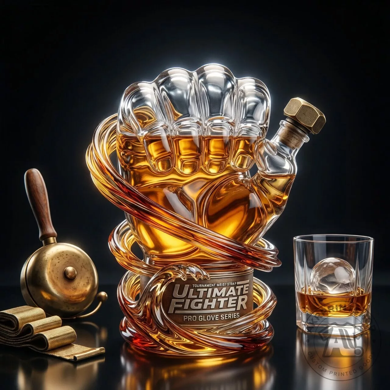Ultimate Fighter Combat Fist Whiskey Bottle Decanter